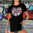 Siberian Husky Valentines Day Heart Kids Boys Girls Women's Short Sleeves T-shirt With Hem Split