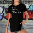 Sorry I Cant I Have Plans In The Barn - Sarcasm Sarcastic Women's Short Sleeves T-shirt With Hem Split