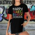 Stars Happy Last Day Of School Cute Graduation Teacher Kids Women's Short Sleeves T-shirt With Hem Split