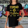 Stepdad Of The Birthday Girl Dad Sunflower Gifts Women's Short Sleeves T-shirt With Hem Split