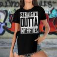 Straight Outta My Fifties 60Th Birthday Gift Party Bd Women's Short Sleeves T-shirt With Hem Split