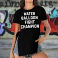 Water Balloon Fight Champion Summer Camp Games Picnic FamilyShirt Women's Short Sleeves T-shirt With Hem Split