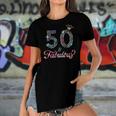 Womens 50 & Fabulous 1972 50Th Celebration For Ladies Women's Short Sleeves T-shirt With Hem Split