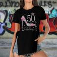 Womens 50 & Fabulous 50 Years Old And Fabulous 50Th Birthday Women's Short Sleeves T-shirt With Hem Split
