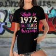 Womens 50 Year Of Being Awesome Made In 1972 Birthday Gifts Vintage Women's Short Sleeves T-shirt With Hem Split