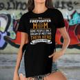 Womens Im A Firefighter Mom I Raised My Hero Women's Short Sleeves T-shirt With Hem Split