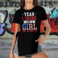 Yeah I Drink Like A Girl Try To Keep Up July 4Th Gift Women's Short Sleeves T-shirt With Hem Split