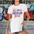 All American Girl 4Th Of July Girls Kids Sunglasses Family Women's Short Sleeves T-shirt With Hem Split