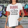 Bubbe Grandma Gift Bubbe The Woman The Myth The Legend Women's Short Sleeves T-shirt With Hem Split