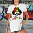 Celebrate Junenth 1865 Black Girl Magic Melanin Women Women's Short Sleeves T-shirt With Hem Split