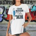 Chaos Manager But You Can Call Me Mom Women's Short Sleeves T-shirt With Hem Split