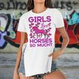 Girls Love Hhoresed So Much Women's Short Sleeves T-shirt With Hem Split