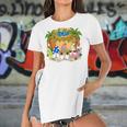 Hello Summer Vacation Garden Gnomes Beach Vibes Womens Women's Short Sleeves T-shirt With Hem Split