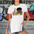 I Am Black History For Kids Boys Black History Month Women's Short Sleeves T-shirt With Hem Split