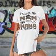 I Have Two Titles Mom And Nana Mothers Day Leopard Grandma Women's Short Sleeves T-shirt With Hem Split