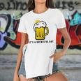 Its A Brewtiful Day Beer Mug Women's Short Sleeves T-shirt With Hem Split