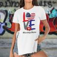 Oncology Nurse Rn 4Th Of July Independence Day American Flag Women's Short Sleeves T-shirt With Hem Split