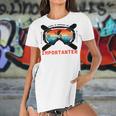 School Is Important But Skiing Is Importanter Women's Short Sleeves T-shirt With Hem Split