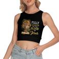 Fully Vaccinated By The Blood Of Jesus Cross Faith Christian Women's Sleeveless Bow Backless Hollow Crop Top