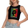 Juneteenth Is My Independence Day Black Women Women's Sleeveless Bow Backless Hollow Crop Top