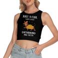 Just A Girl Who Loves Dachshund And Tacos For Dachshund Lovers Women's Sleeveless Bow Backless Hollow Crop Top