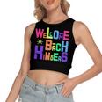 Welcome Back To School Kinders 486 Shirt Women's Sleeveless Bow Backless Hollow Crop Top