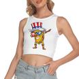 Dabbing Uncle Sam Taco 4Th Of July Boys Girls Women's Crop Top Tank Top