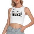 Forensic Nurse Life Nursing School Nurse Squad Raglan Baseball Tee Women's Crop Top Tank Top