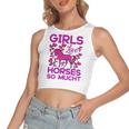 Girls Love Hhoresed So Much Women's Sleeveless Bow Backless Hollow Crop Top