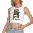 Happy Field Day Field Day Tee Kids Graduation School Fun Day V11 Women's Sleeveless Bow Backless Hollow Crop Top