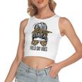 Happy Field Day Field Day Tee Kids Graduation School Fun Day V12 Women's Sleeveless Bow Backless Hollow Crop Top