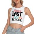 Happy Last Day Of School Funny V3 Women's Sleeveless Bow Backless Hollow Crop Top