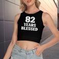 82 Years Blessed 82Nd Birthday Christian Religious Jesus God Women's Crop Top Tank Top
