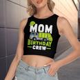 Birthday Party Mom Birthday Crew Garbage Truck Women's Sleeveless Bow Backless Hollow Crop Top