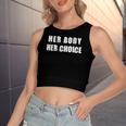 Her Body Her Choice Texas Rights Grunge Distressed Women's Crop Top Tank Top