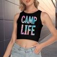 Camp Life Tie-Die Summer Top For Girls Summer Camp Tee Women's Crop Top Tank Top