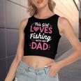 Daughter Fishing Dad Daughter Matching Fishing Women's Crop Top Tank Top