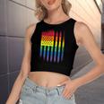 Distressed Rainbow Flag Gay Pride Rainbow Equality Women's Crop Top Tank Top