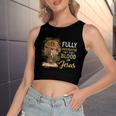 Fully Vaccinated By The Blood Of Jesus Cross Faith Christian Women's Sleeveless Bow Backless Hollow Crop Top