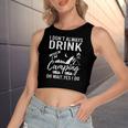 I Dont Always Drink Beer Lovers Camping Women's Sleeveless Bow Backless Hollow Crop Top