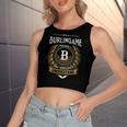 Its A Burlingame Thing You Wouldnt Understand Name Women's Sleeveless Bow Backless Hollow Crop Top