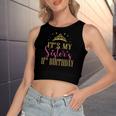 Its My Sisters 11Th Birthday Girls Party Matching Women's Crop Top Tank Top
