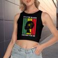 Juneteenth Is My Independence Day Black Women Women's Sleeveless Bow Backless Hollow Crop Top