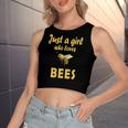 Just A Girl Who Loves Bees Beekeeping Bee Girls Women's Crop Top Tank Top