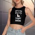 Just A Girl Who Loves Llamas And Dancing Women's Crop Top Tank Top