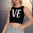 Lo Ve Love Matching Couple Husband Wife Valentines Day Women's Crop Top Tank Top