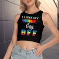 I Love My Gay Bff Rainbow Lgbt Pride Proud Lgbt Friend Ally Women's Crop Top Tank Top