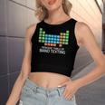 Marching Band Periodic Table Of Band Texting Elements Women's Crop Top Tank Top