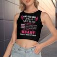Merri Name Gift And God Said Let There Be Merri Women's Sleeveless Bow Backless Hollow Crop Top