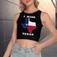 I Miss Texas Texas Flag Women's Crop Top Tank Top